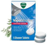 Vicks VapoShower Eucalyptus & Menthol Shower Steamer Tablets - 5 Count