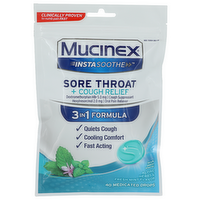 Mucinex Instasoothe Sore Throat & Cough Relief Drops - 40 Count