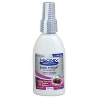 Mucinex Instasoothe Cherry Flavor Spray Sore Throat + Pain Relief - 0.008 Fluid Ounce - 500 Count