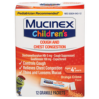 Mucinex Orange Creme Flavor Children's Cough And Chest Congestion - 12 Count