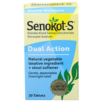 Senokot-S Dual Action - 30 Count