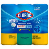 Clorox Disinfecting Wipes, Crisp Lemon/Fresh Scent, 3 Pack - 3 Each 