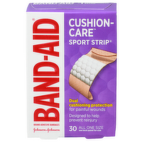 Band-Aid Cushion-Care Sport Strip - 30 Count