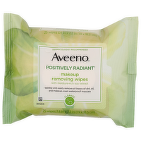 Aveeno Positively Radiant Makeup Removing Wipes - 25 Count