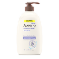 Aveeno Stress Relief Body Wash, Lavender Scent - 33 Ounce