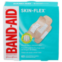 Band-Aid Assorted Sizes Skin-Flex Adhesive Bandages - 60 Count