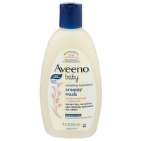 Aveeno Baby Fragrance Free Soothing Hydration Creamy Wash - 8 Fluid Ounce