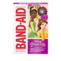 Band-Aid Brand Bandages For Kids, Disney Princess Characters, Assorted Sizes - 20 Count
