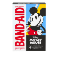 Band-Aid Brand Adhesive Bandages Featuring Disney's Mickey Mouse, Assorted Sizes - 20 Count