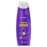 Aussie Miracle Curls Conditioner With Coconut Oil, Paraben Free - 12.1 Ounce