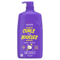 Aussie Miracle Curls Shampoo For Curly Hair With Coconut Oil, Paraben Free - 26.2 Ounce
