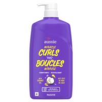 Aussie Miracle Curls Conditioner With Coconut Oil, Paraben Free - 26.2 Ounce