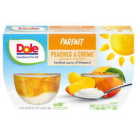 Dole Parfait, Peaches & Creme - 4 Each 