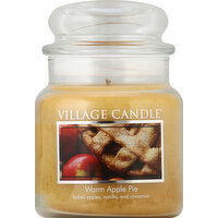 Village Candle Candle, Warm Apple Pie, Premium Jar - 1 Each 