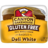 Canyon Bakehouse Bagels, Gluten Free, Deli White - 4 Each 