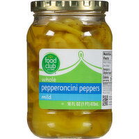 Food Club Pepperoncini Peppers, Mild, Whole - 16 Fluid ounce 