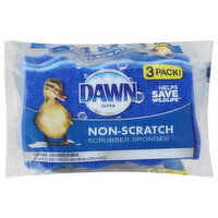 Dawn Ultra Scrubber Sponges, Non-Scratch, 3 Pack - 3 Each 