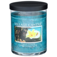 Village Candle Crushed Pineapple, Sweet Coconut Milk Tropical Getaway - 14 Ounce