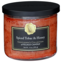 Gentlemen's Collection By Village Candle Spiced Tobac & Honey Black Decor - 14 Ounce