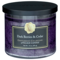 Gentlemen's Collection By Village Candle Dark Berries & Cedar - 14 Ounce