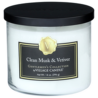 Gentlemen's Collection By Village Candle Clean Musk & Vetiver - 14 Ounce