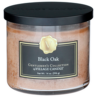 Gentlemen's Collection By Village Candle Black Oak - 14 Ounce