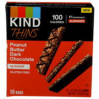 Kind Snacks Bar Thin Drzld Milk Choc Chnk Thins Peanut Butter Dark Chocolate - 0.21 Ounce - 10 Count