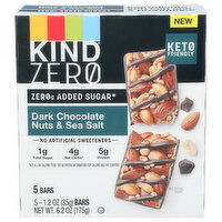 Kind Zero Added Sugar Dark Chocolate Nuts & Sea Salt - 1.2 Ounce - 5 Count