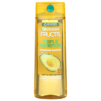 Garnier Glycerin + Avocado, Olive, Almond Oils Triple Nutrition Fructis Nourishing Shampoo - 12.5 Fluid Ounce