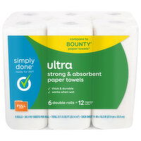 Simply Done Paper Towels, Full Sheet, Ultra, 2 Ply