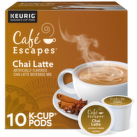 Café Escapes Chai Latte Keurig Single Serve K Cup Pods - 10 Count