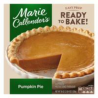 Marie Callender's Pumpkin Pie, Ready To Bake Frozen Dessert - 36 Ounce