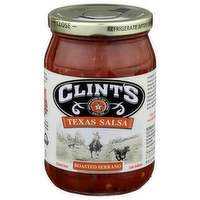 Clint's Texas Salsa Roasted Serrano - 16 Ounce