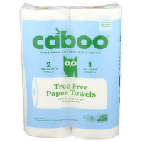Caboo Unscented Roll Towel 2PACK 75SHEET Case With 12 Packs 75 Sheets Per - 2 Count