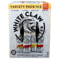 White Claw Hard Seltzer Tangerine Passion Fruit Lemon Watermelon Beer - 12 Fluid Ounce - 12 Count