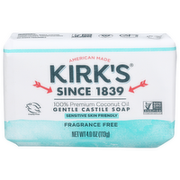KIRK's Fragrance Free Gentle Castile Bar Soap - 4 Ounce