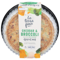 LA TERRA FINA Cheddar & Broccoli Made With Cage Free Egg Quiche Cheesy - 23 Ounce