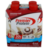 Premier Protein High Shake, Cinnamon Roll, 4 Pack - 11 Fluid Ounce - 4 Count