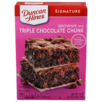 Duncan Hines Signature Triple Chocolate Chunk Brownie Mix - 18 Ounce