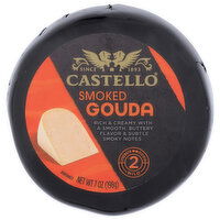 CASTELLO Smoked Gouda Cheese Round - 7 Ounce