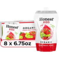 Honest Super Fruit Punch Juice Drink Pouches Organic - 6.75 Fluid Ounce - 8 Count