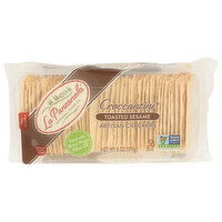 LA PANZANELLA Toasted Sesame Mini Croccantini Artisan Crackers - 6 Ounce