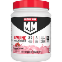 Muscle Milk Genuine Protein Powder Strawberries 'n Crème Artificially Flavored - 30.9 Ounce