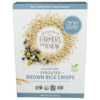 One Degree Organic Foods Gluten Free Sprouted Brown Rice Crisps - 8 Ounce
