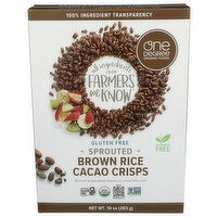 One Degree Organic Foods Gluten Free Sprouted Brown Rice Cacao Crisps - 10 Ounce
