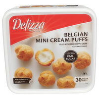 Delizza Patisserie Cream Puff Mini Vanilla - 0.44 Ounce - 30 Count