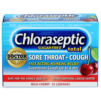 Chloraseptic Total Wild Cherry Sore Throat + Cough - 15 Count