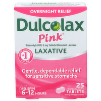 Dulcolax Overnight Relief Pink Laxative - 25 Count
