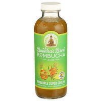 BUDDHA's Brew Buddhas Kombucha Pineapple Super Greens - 16 Fluid Ounce