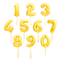 Large Letter Number Shape Balloon - 1 Each